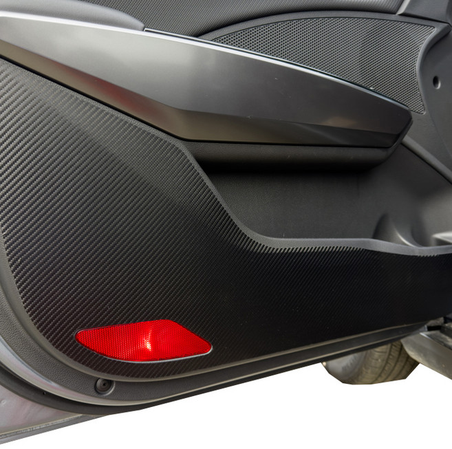 블랙라벨 차량용 도어커버 카본 4p 세트, 현대 스타리아, 블랙