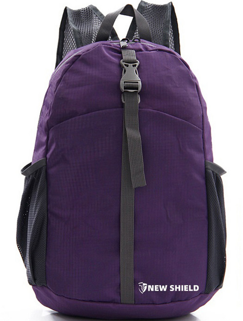 NEW SHIELD 다용도 접이식 백팩 등산배낭 17L, 퍼플