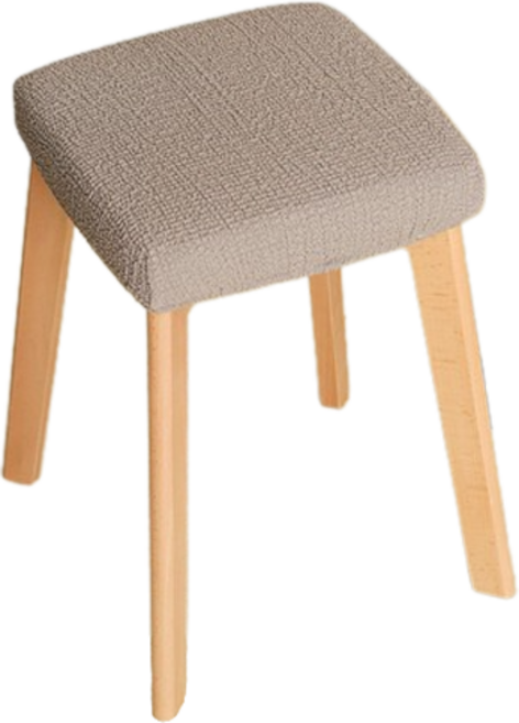 작은 사각형 의자 커버, 밝은회색, 1개