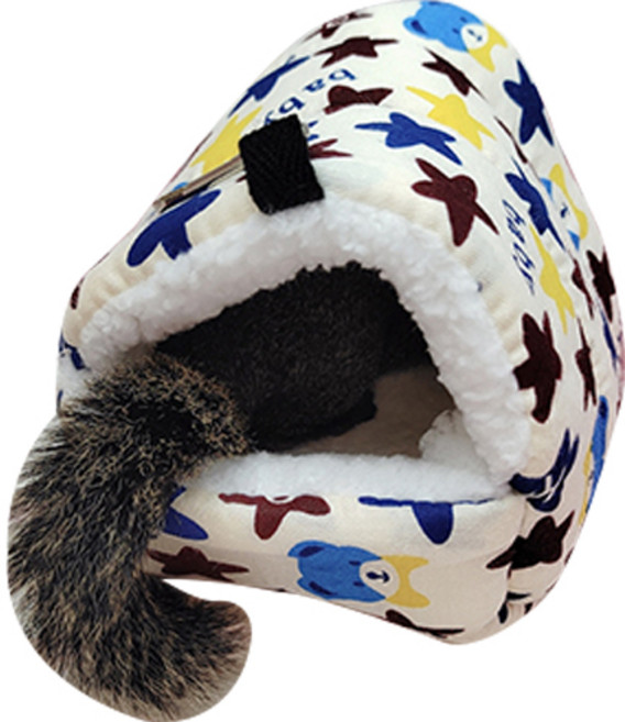 펫플로우 귀여움 숨숨집 햄스터 하우스 L, 아이보리, 1개