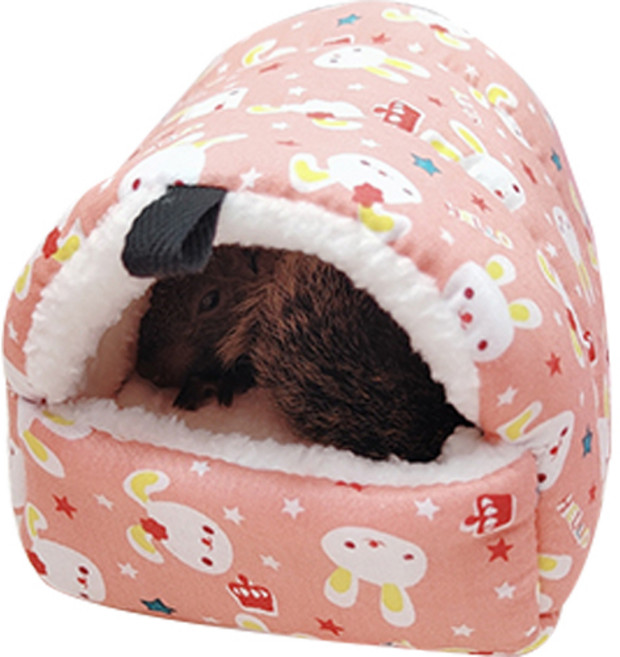 펫플로우 귀여움 숨숨집 햄스터 하우스 M, 핑크, 1개