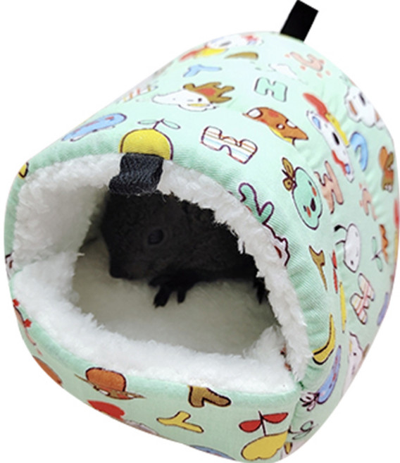 펫플로우 귀여움 숨숨집 햄스터 하우스 L, 그린, 1개