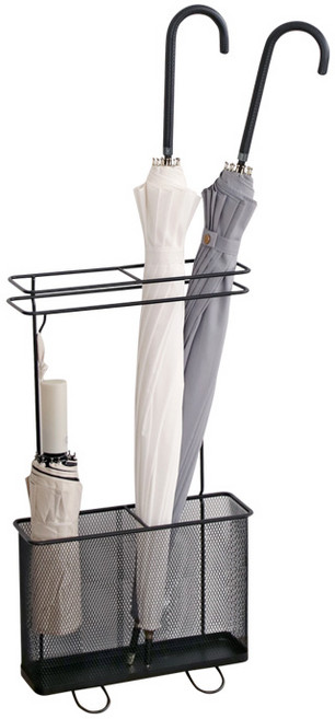 네이쳐리빙 정리가 쉬운 모던 슬림 우산꽂이, 1개, 블랙