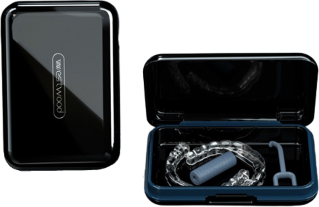 메리길드 틀니 치아교정기 케이스, 블랙, 1개