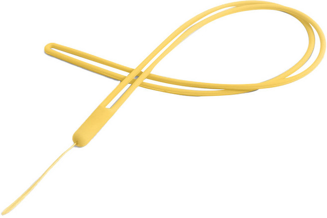 하이퀄 소프트 실리콘 핸드폰 목걸이 다용도 스트랩, 옐로, 1개