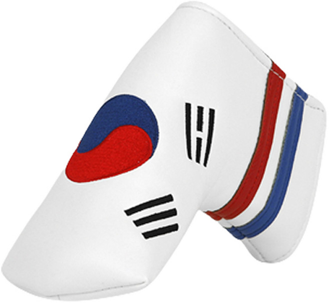 엠피케이 국가대표 태극기 헤드커버 일자퍼터, 화이트, 1개