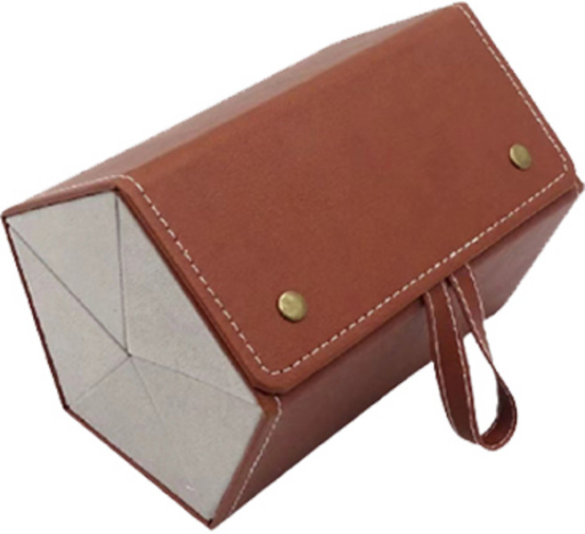 블럭마트 휴대용 안경 선글라스 정리함 5구, 브라운, 1개