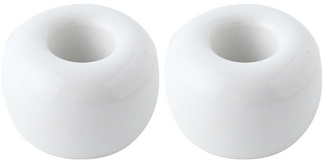 솔브리빙 고급 마카롱 욕실 세라믹 도자기 칫솔꽂이 걸이 거치대, 화이트, 2개