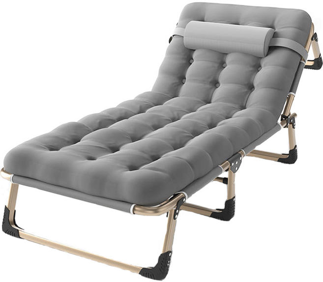 다퍼남 YATAK 휴대용 접이식 침대 + 베게 + 쿠션 세트, 침대 그레이 + 쿠션 그레이