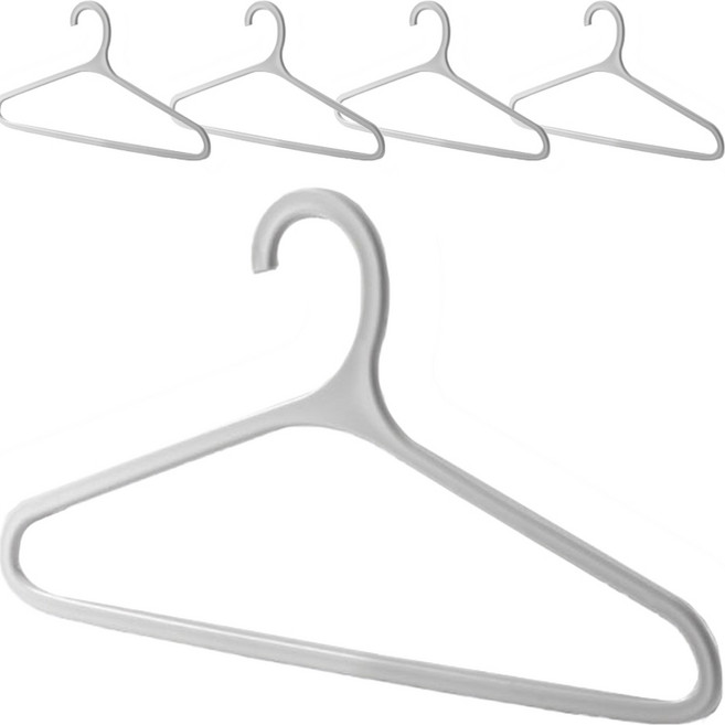 더자카 심플 와이드 어깨라인 옷걸이 FREE, 그레이, 5개
