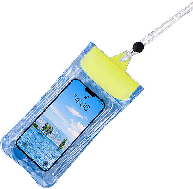 팡셀러 스마트폰 투명 클리어 방수팩, 옐로우, 1개