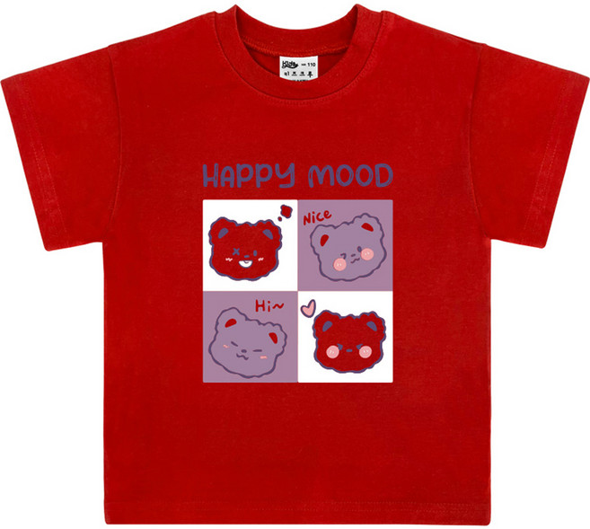 키즈크루 아동용 해피무드 반팔 티셔츠