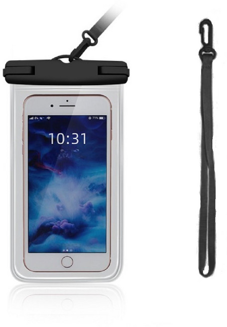 쿠마우 물샐틈 없는 핸드폰 방수팩, 블랙, 1개