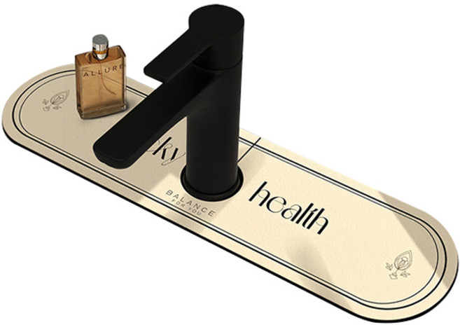 마켓감성 세면대 방습 매트, 크림, 1개