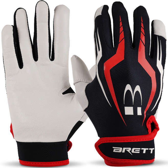 BRETT 專業級 Gladiator 2.0 雙手用打擊手套, 黑色