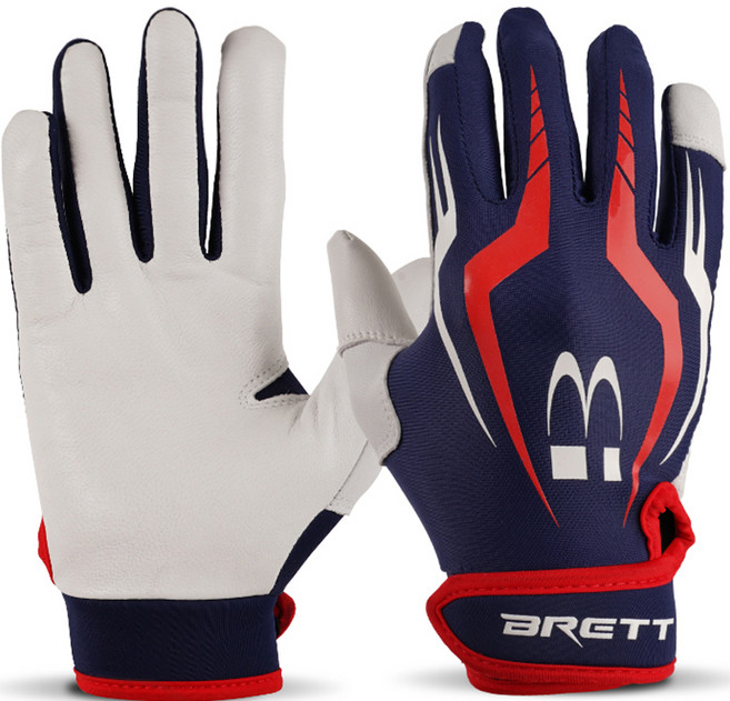 BRETT 專業級 Gladiator 2.0 雙手用打擊手套, 海軍藍