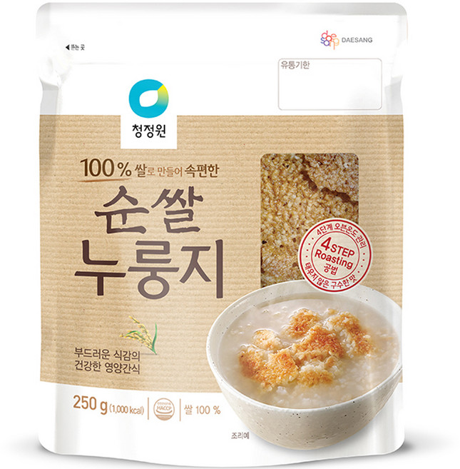 청정원 순쌀 누룽지, 250g, 1개