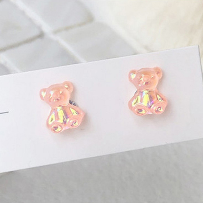 마녀플랜트 오로라 홀로그램 젤리곰 귀걸이