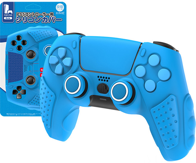 업마켓 이이네 3세대 PS5 듀얼센스 실리콘 커버 올인원 세트 블루, 1세트