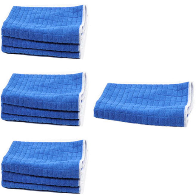 월드크린 바둑 고중량 손걸레, 10개, 블루