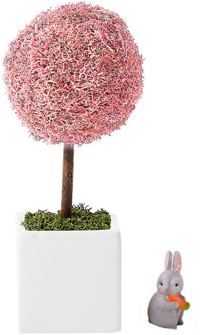 알레 실내 식물 스칸디아모스 화분 러블리 모스트리 핑크 + 피규어 랜덤발송 세트, 1세트