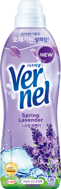 버넬 고농축 섬유유연제 스프링라벤더 본품, 900ml, 1개