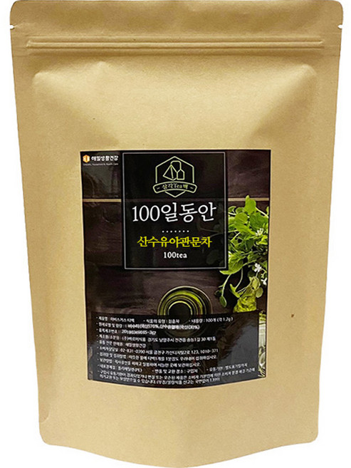 해밀생활건강 100일동안 삼각티백 산수유야관문차, 1.2g, 100개입, 1개
