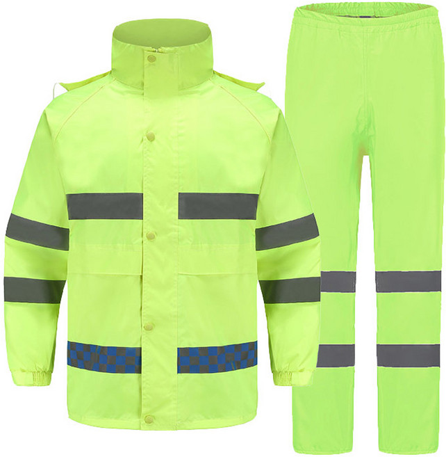 뽀마 오토바이 형광 안전우의 상하의 세트, 혼합색상