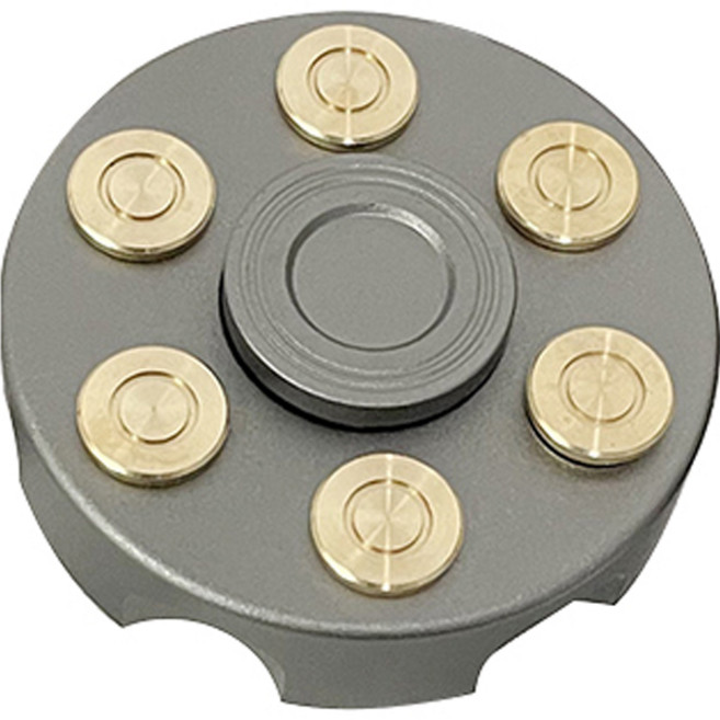 DOnG-A Pms 指尖旋轉陀螺 左輪手槍子彈造型, 深灰色