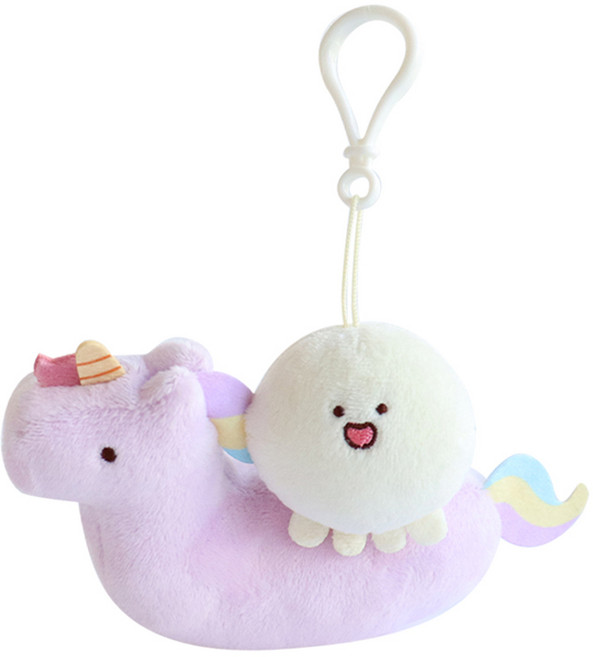 유니콘 모우 키링인형, 10cm, 혼합색상, 1개