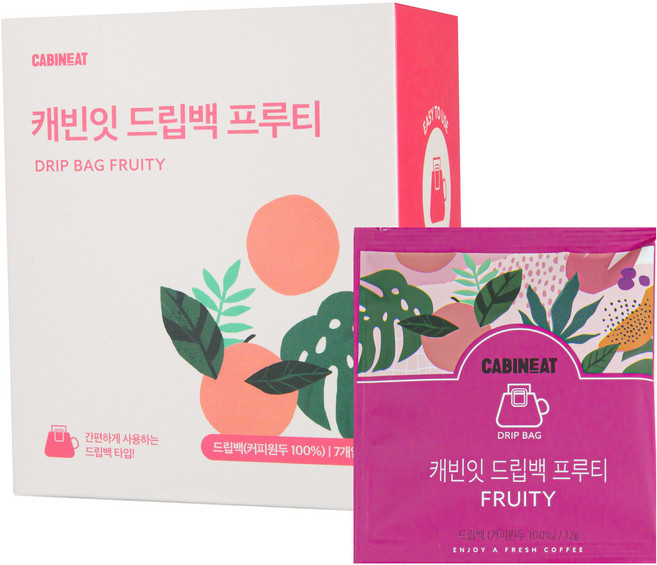 캐빈잇 드립백 원두 커피 프루티, 12g, 7개입, 1개