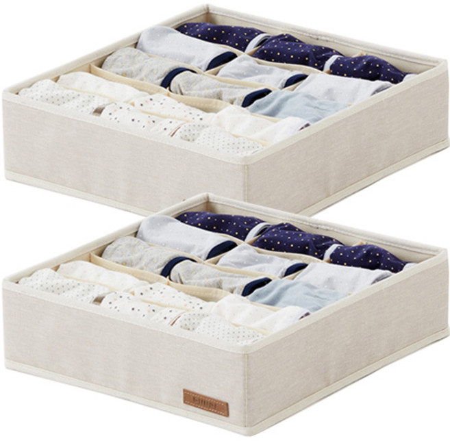 한샘 샘베딩 속옷정리함 15칸, 베이지, 2개
