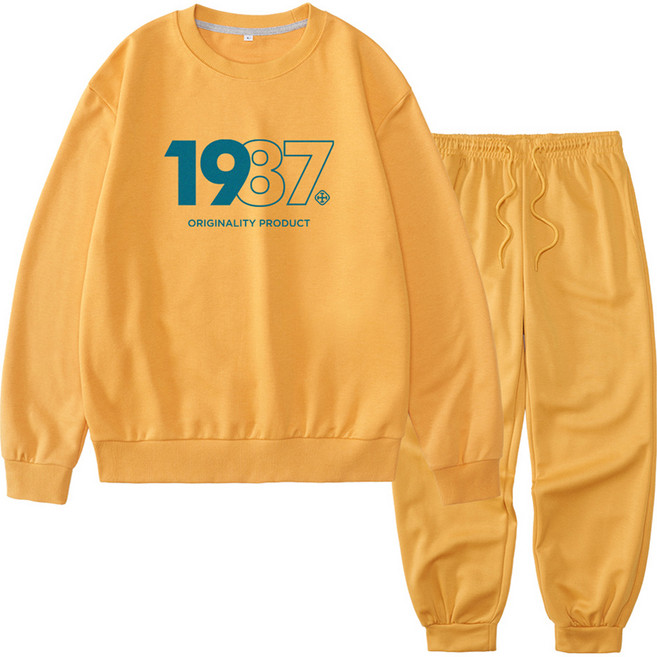 팀스핏 남녀공용 빅사이즈 1987그래픽 빅로고 맨투맨 조거팬츠 셋업