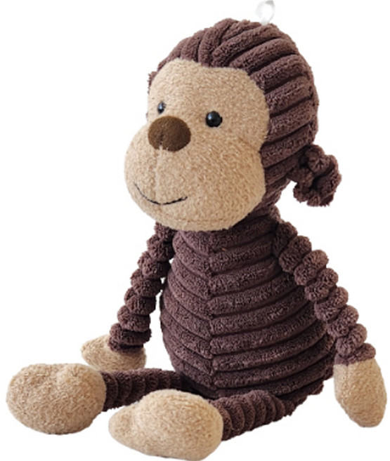 다다랜드 동물농장 코듀로이 봉제인형, 33cm, 원숭이, 1개