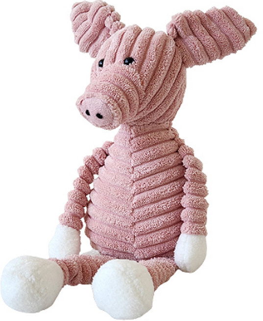 다다랜드 동물농장 코듀로이 봉제인형, 33cm, 돼지, 1개