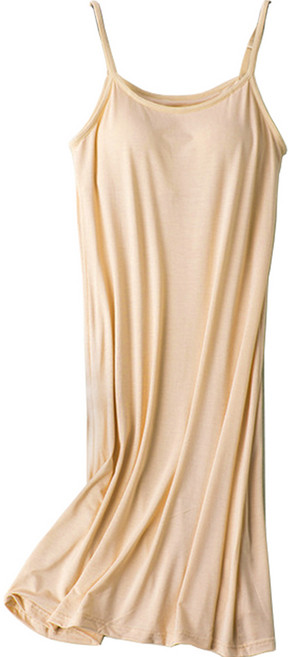 女款莫代爾附胸墊細肩帶洋裝