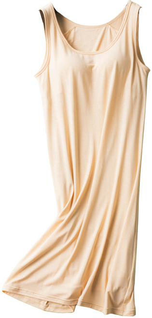 여성용 모달 브라탑 일체형 통나시 원피스