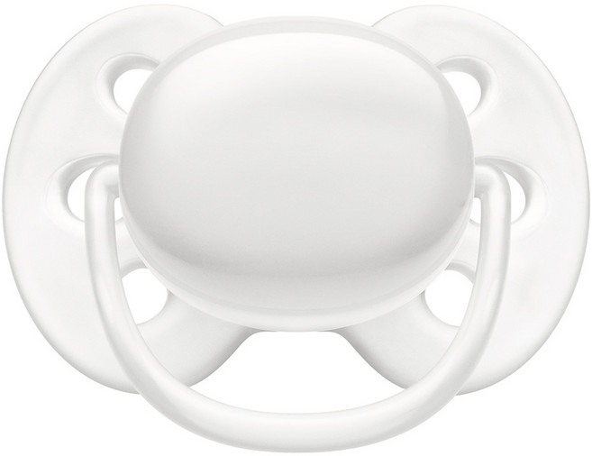 필립스아벤트 울트라 소프트 노리개, 0-6개월, 화이트, 1개