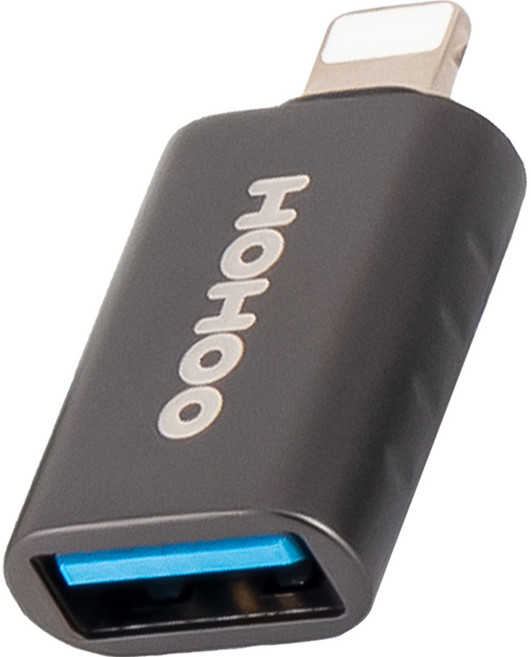 USB A to Lightning 8-pin OTG 轉接頭 灰色 HSG-A2L, 256GB, 1個