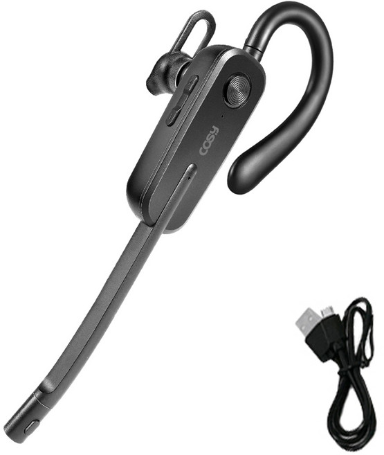 코시 핸즈프리 귀걸이형 블루투스 이어폰, EP4083BT, 블랙