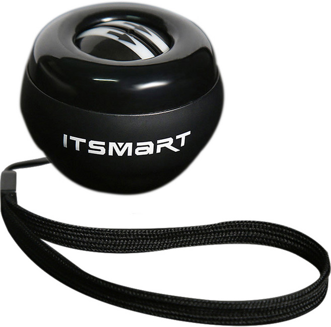 순잠 헬스 스포츠 악력 팽이 완력 손목운동 자이로볼, 블랙, 1개