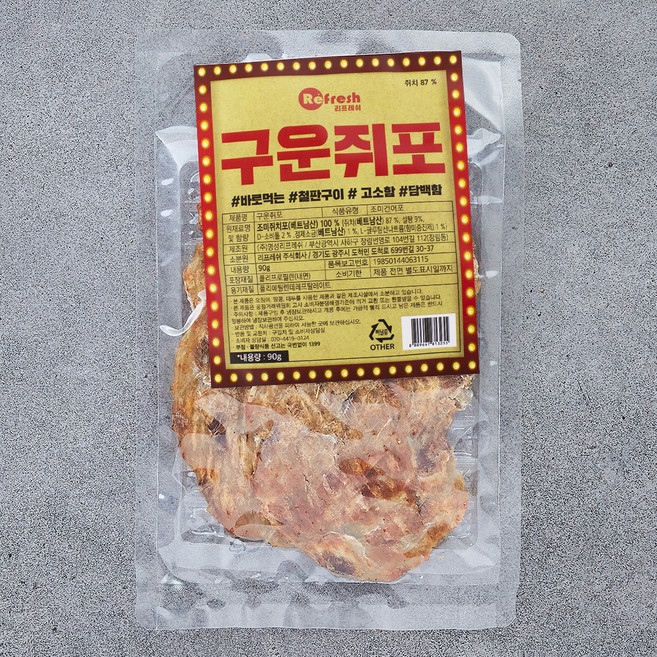 리프레쉬 구운쥐포, 90g, 1개