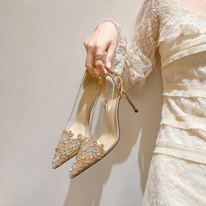 Paperments 優雅婚禮寶石高跟鞋 6cm 01184