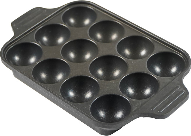 마미스타 IH인덕션 타코야키팬 12구, 24cm, 1개