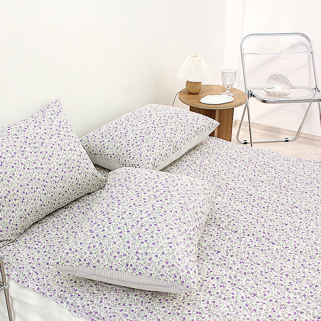 슈에뜨룸 오드리 60수 순면 밴딩 침대패드, 퍼플