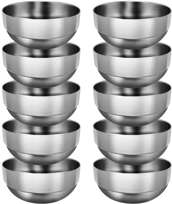 이딜리 이중 스텐 국그릇 대접 14 x 5.5cm, 10개