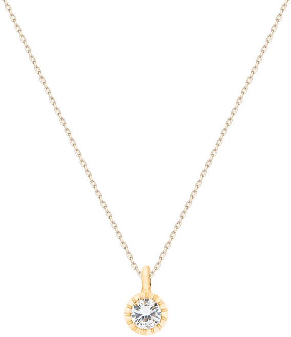 밀튼스텔리 여성용 원포인트 실버 목걸이 MSJ-SN164006YGWQ