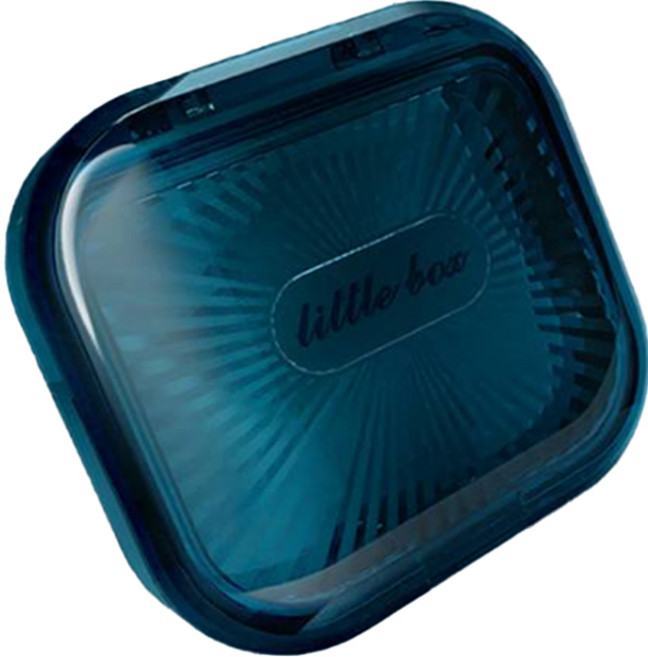 휴대용 투명 교정기 유지장치 틀니 케이스 소, 1개, 블루