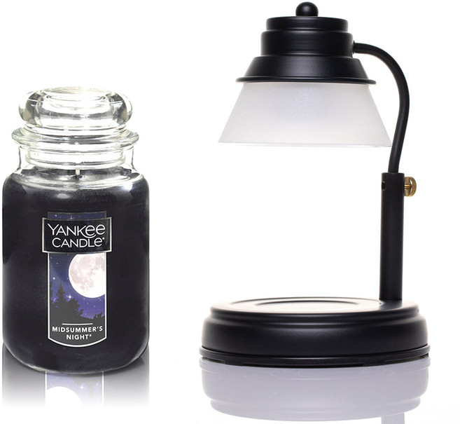 에인디 국내산 타이머 블랙 캔들워머 + 양키캔들 라지 623g 세트, 1세트, 미드썸머나잇