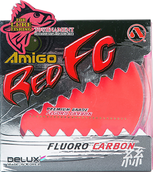 아미고 레드 FC 카본 민물 낚시 원줄 4호